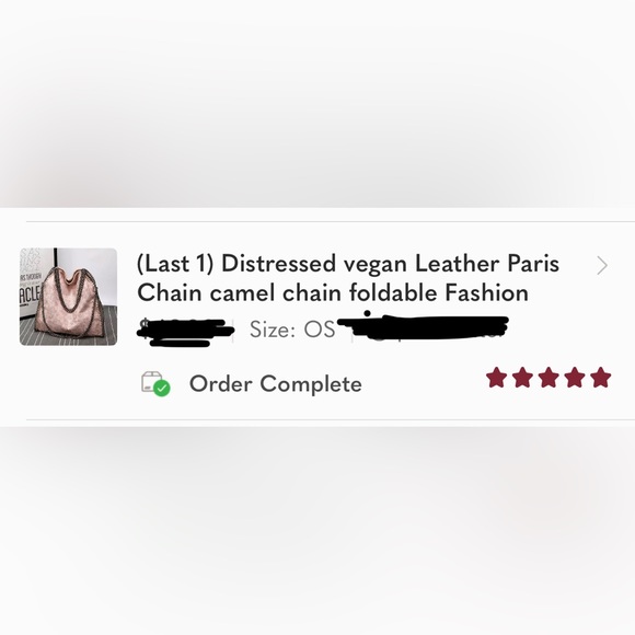👜Distressed vegan Leather Paris camel chain foldable Fashion bag - Picture 2 of 12